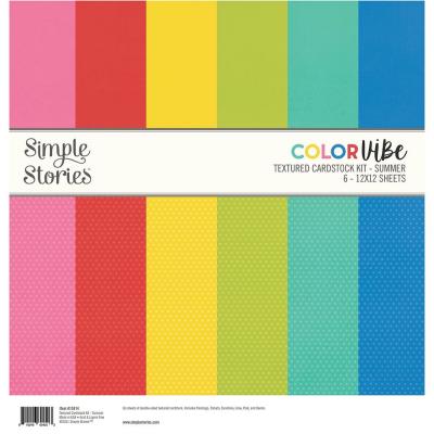 Simple Stories Color Vibe Textured Cardstock - Summer